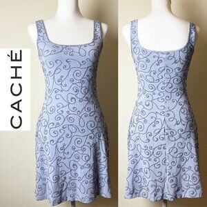 Cache Lavender Sleeveless Beaded Mini Dress | Vintage Y2K | Size S | EUC